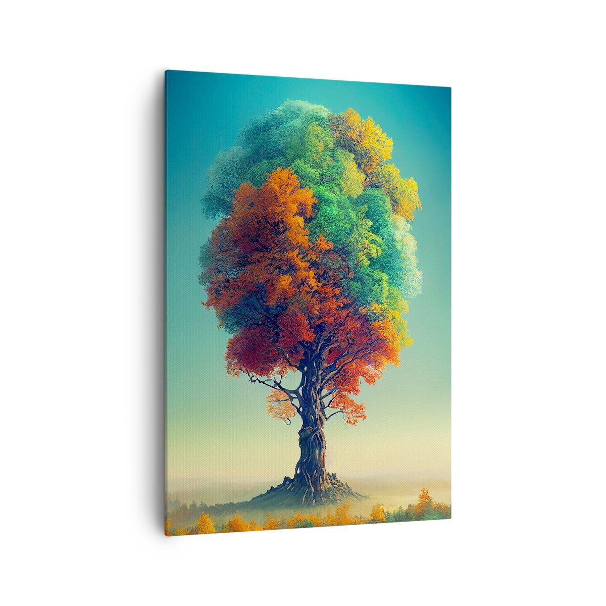 Lienzos decorativos 70x100cm Cuadro Sobre Lienzo Moderno Vertical Árbol Otoño Naturaleza Grande Dormitorio Cocina Cuadros Pared Imágenes Cuadros Decoracion Salon Wall Art Prints Decor PA70x100-6157