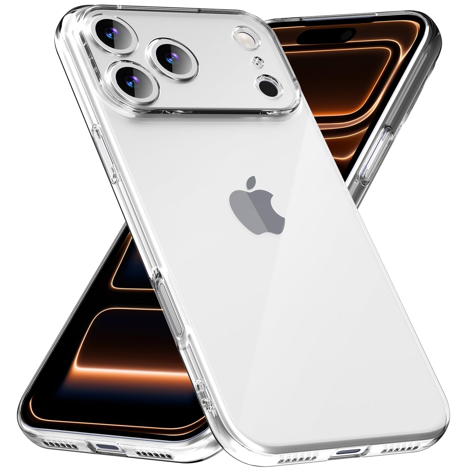 caslord Hülle Kompatibel mit iPhone 17 Pro Max, weiche TPU Transparent Stoßfest Schutzhülle Durchsichtige Kratzfest Handyhülle Case Cover