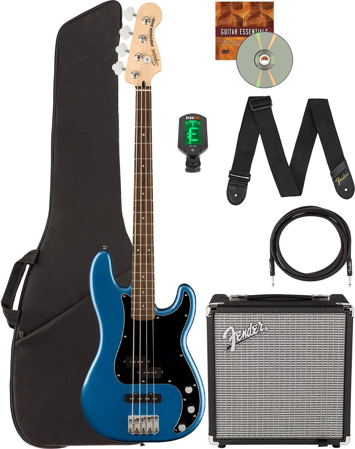 Amazon.com: Fender Squier Affinity Precision Bass PJ - Lake Placid