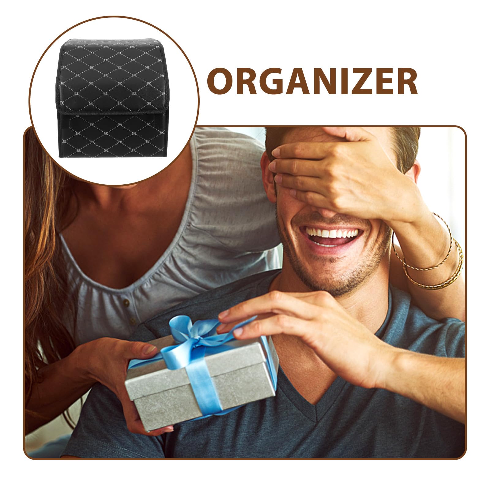 Organizer per Bagagliaio Auto Pieghevole in Pelle Deposito Bagagli Compatto, Scatola Portaoggetti Multifunzione per Suv e Uso Campeggio, Spazio di Archiviazione Facile da Pulire