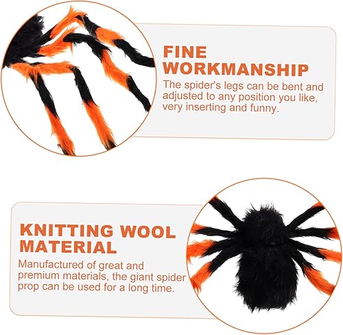 Miniatura 7 de Araña gigante aterradora para decoración de tela de araña grande, diseño de fiesta, accesorio de araña, decoración al aire libre, araña gigante de