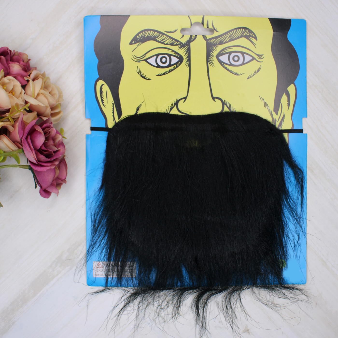 EKAN Synthetic Funny Self Adhesive Fake Attached Beard And Moustache With Elastic Strap For Costume Parties (Pack Of 1) - Image 5 thumbnail