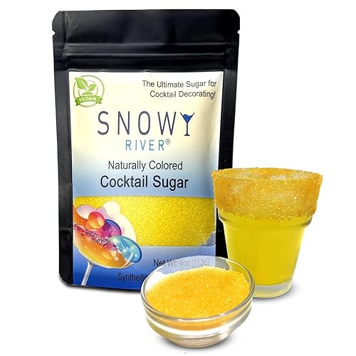 Miniatura 12 de Snowy River Purple Cocktail Sugar - Rimmer de cóctel morado de color natural certificado Kosher (botella de 2 onzas, cristal mediano) America,Brillo