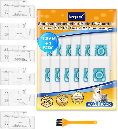 KEEPOW 12 sacchetti per aspirapolvere Miele Guard M1 S1…
