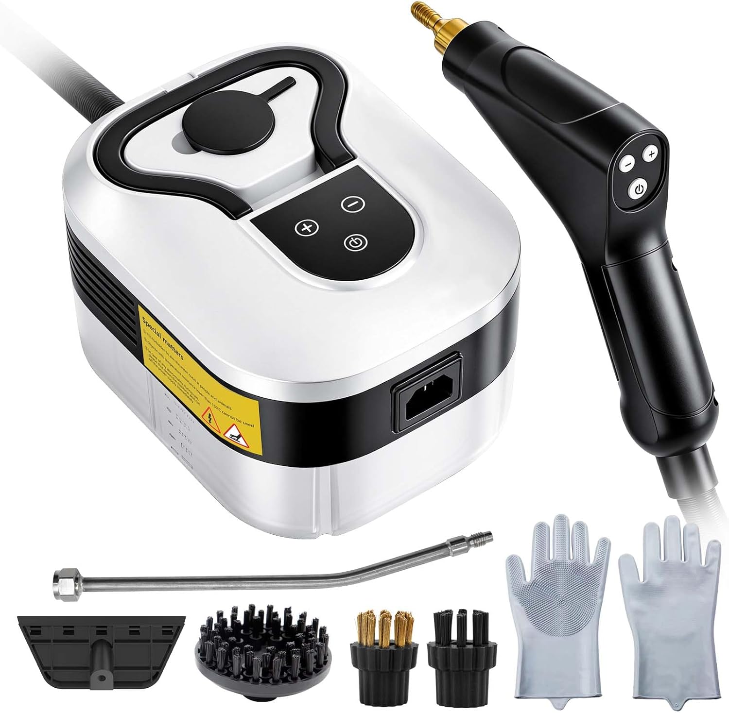 2500W Steam Cleaner for Home & Car, 15s Heat-Up Handheld Steamer for Cleaning, 1.2L Portable High Steam Cleaners, 6-Level Steam Control with 14 pcs Accessories Kit for Car, Floors, Couches, Grout