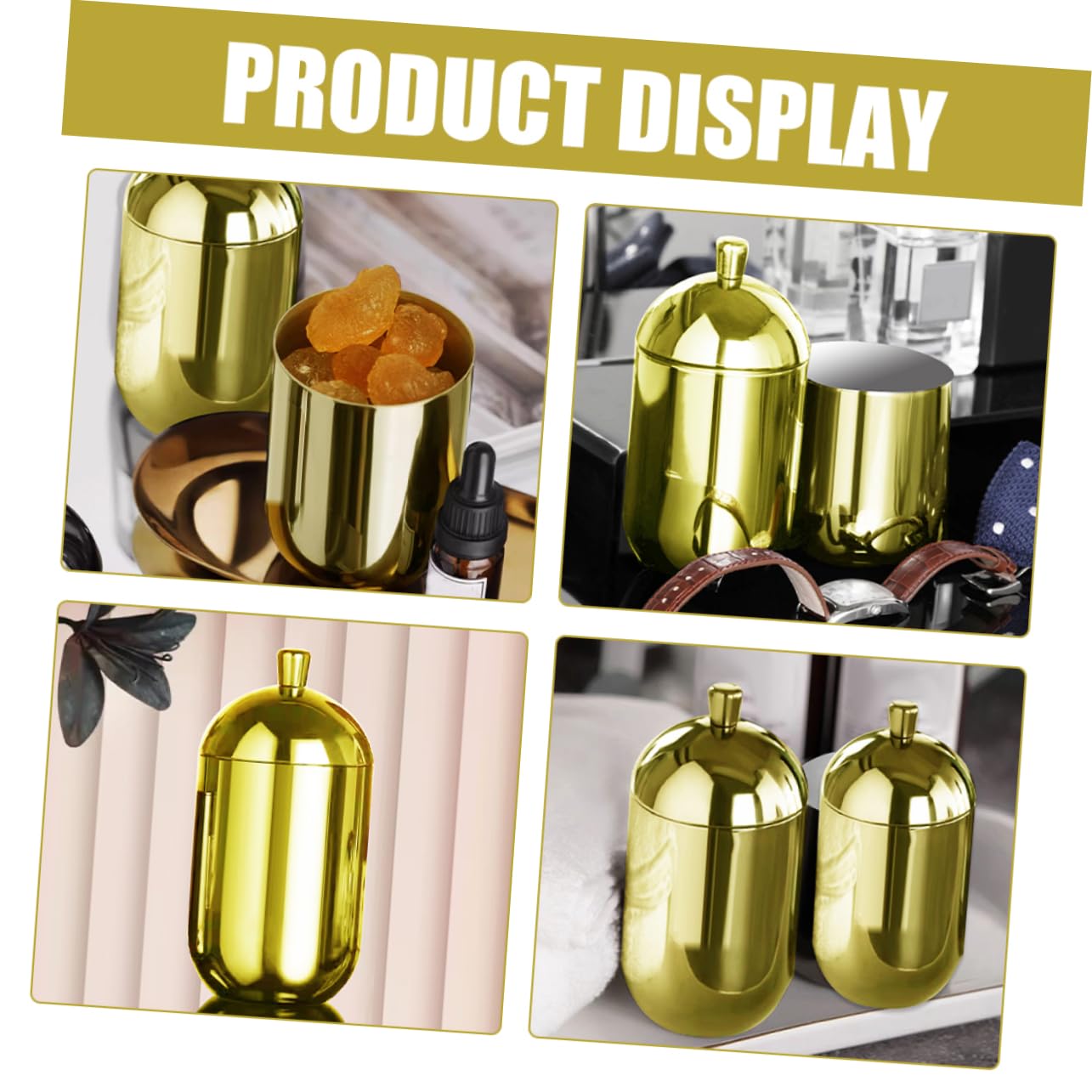 Aroma Diffusorflasche aus Edelstahl Gold Leerer Duftzerstäuber mit Deckel Aromatherapie Diffuser für Raumduft Aromabehälter zur Duftverbreitung und Dekoration