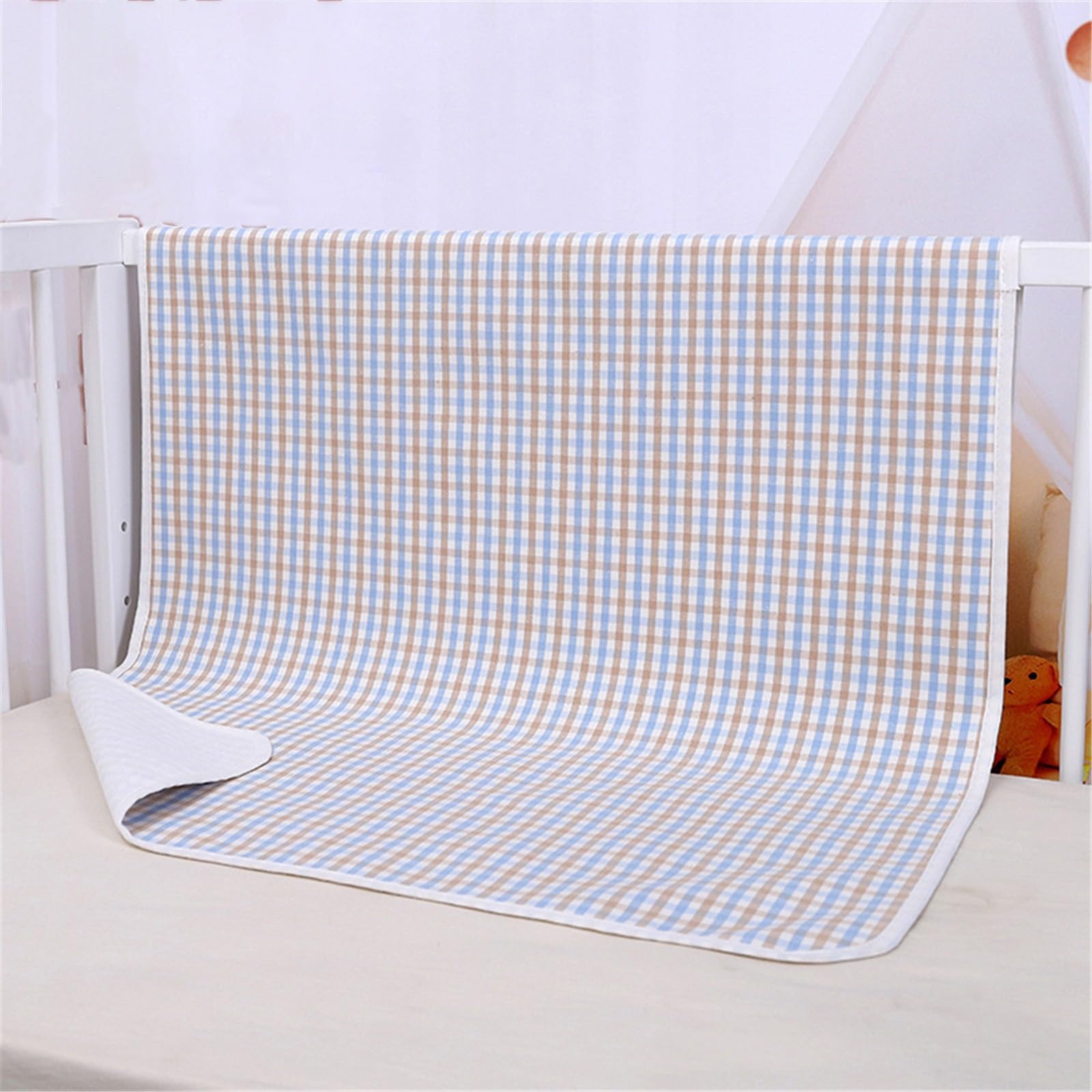Empapadores Cama Adultos De Incontinencia Absorbente Protector Colchon para Niños Empapador Reutilizable Impermeables Unisex(Azul,180 * 200)