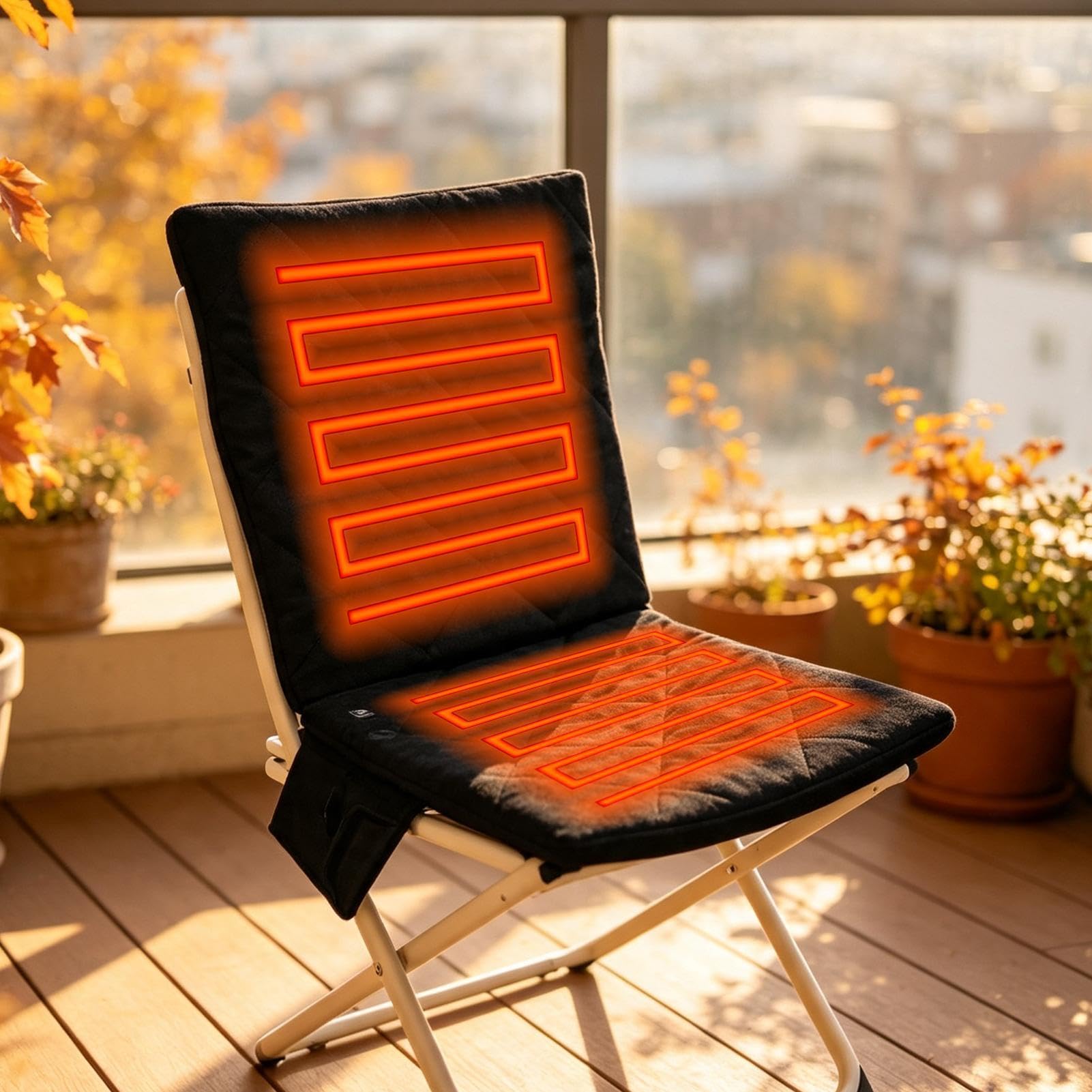 Almohadilla Térmica Para Silla Calentadora Plegable De 3 Niveles Para | Cojín Asiento Calefactable para Estadio, Gradas, Conciertos, al Aire Libre, Pesca, Camping y Hogar