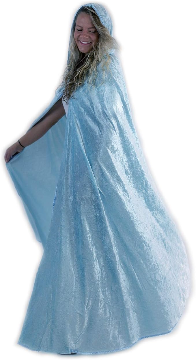 light blue cape for Elsa costume for adults DIY