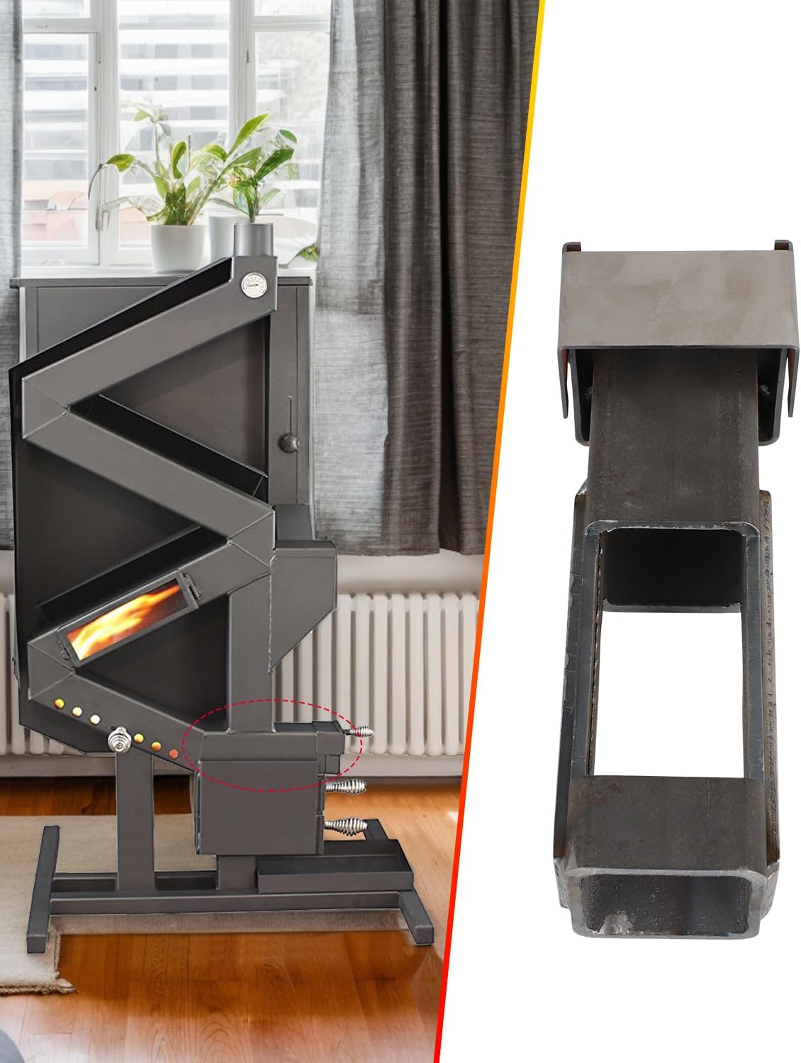 Replacement Part Burn Chamber Fire Box for Wiseway Gravity Fed Pellet Stove, Durable, and Efficient Heating Solution