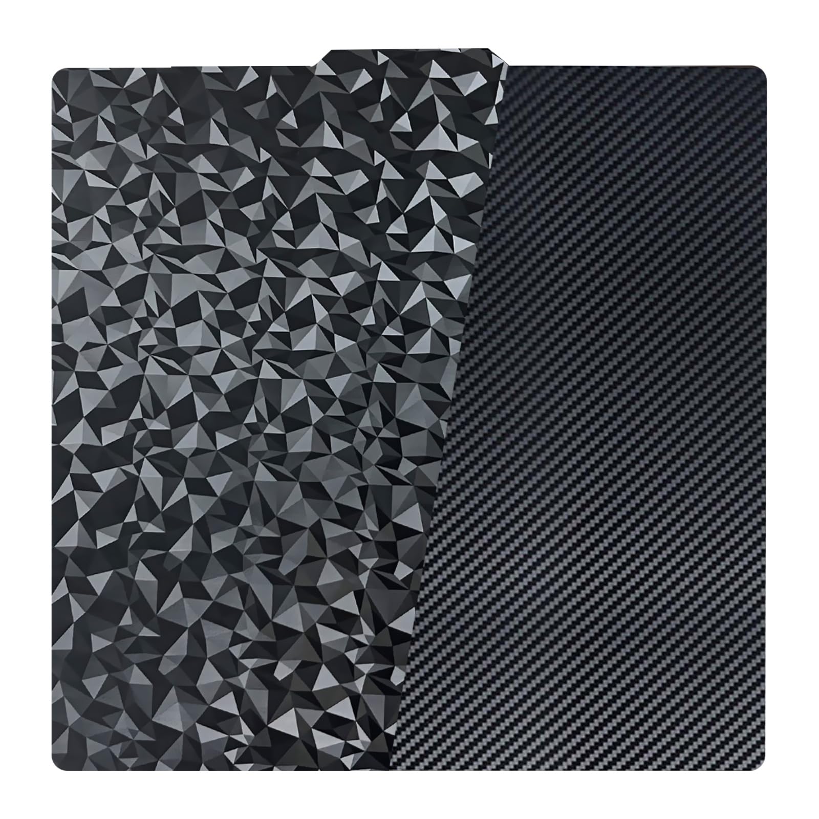 IdeaFormer-3DSmooth PEO PET Build Plate for Artillery Sidewinder X1/X2 for Creality CR-10/CR-10S/Anet A8 Plus, Flexible Diamond PEO+Carbon Fiber PET Spring Steel Sheet No Magnetic Plate 310x310mm