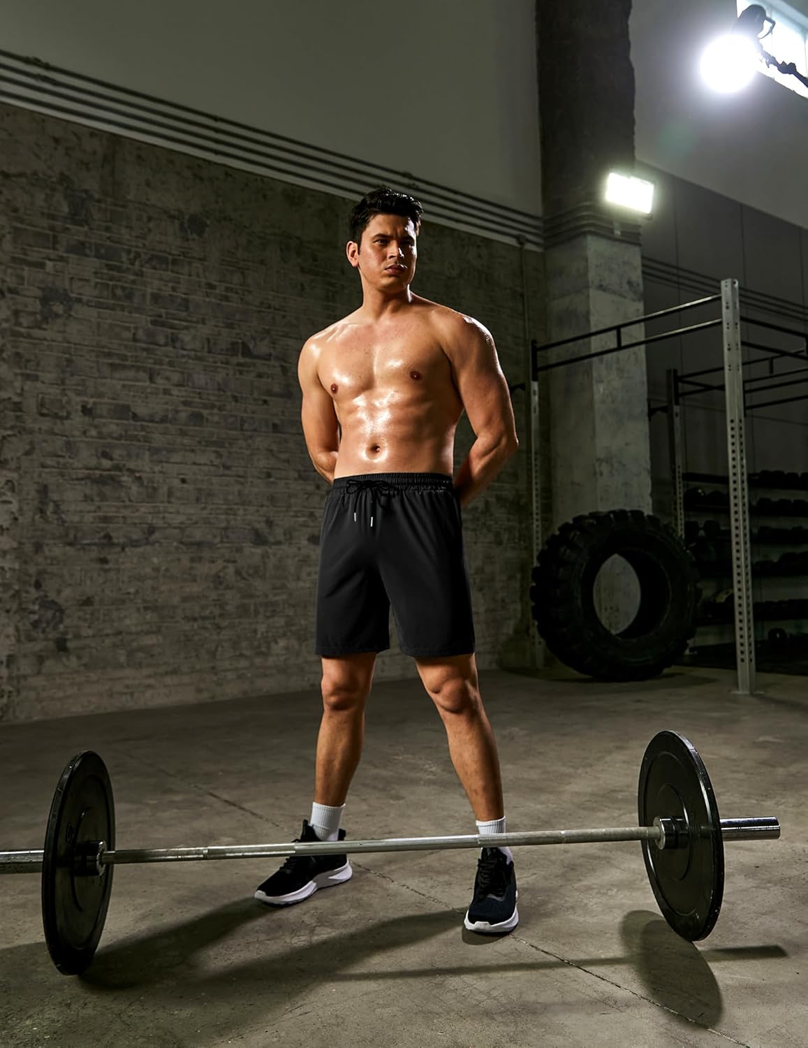 COOFANDY Mens Athletic Shorts 7 Inch Quick Dry Stretch Lightweight Gym Workout Shorts with Pockets - Image 2