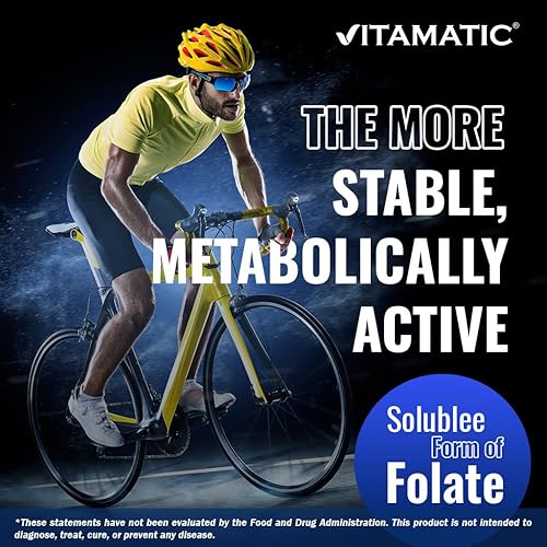 Miniatura 5 de Vitamatic Folato de metilo 15mg – 120 cápsulas vegetales optimizadas y activadas de alta potencia – Folato metabólicamente activo