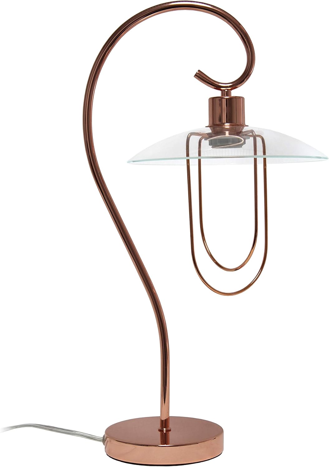 Simple Designs LT1086-RGD Modern Metal Table Lamp, Rose Gold