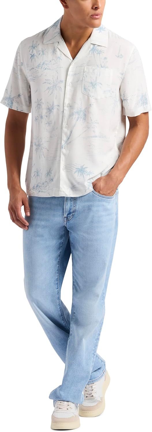 Buffalo David Bitton Men's Short Sleeve Cloud Drape Soft Weave Button Down