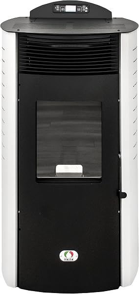 STUFE A PELLET ITALIA Siberia Aria New 15 KW Stufa ad Aria Ventilata Bianco