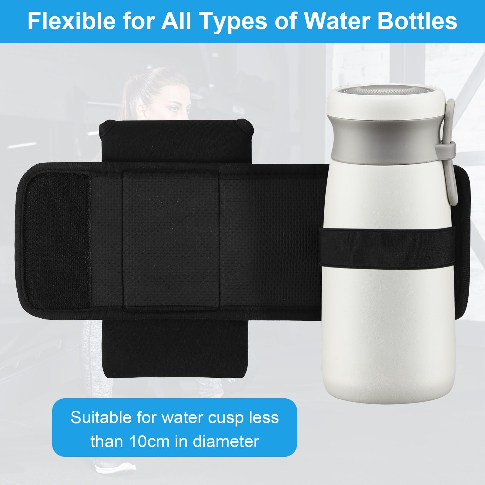 Bolsa magnética para gimnasio con compartimentos para botella de agua y teléfono