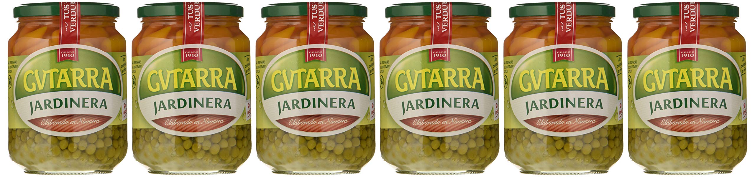 Gvtarra Jardinera Guisante, Zanahoria y Patata Verdura - Paquete de 6 x 425 gr - Total: 2550 gr