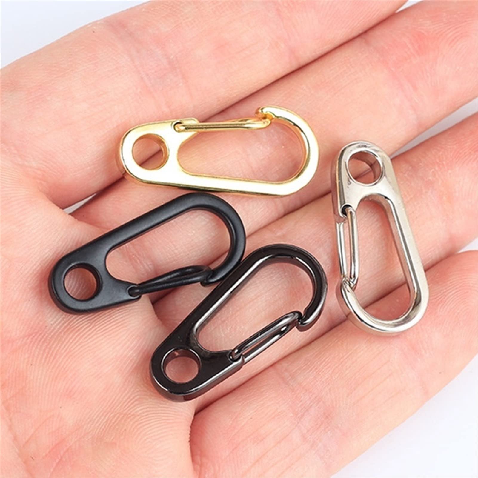 10 pezzi/lotto Mini chiusure a molla for zaini, moschettoni da arrampicata, portachiavi EDC, ganci for bottiglie campeggio, fibbie in paracord for borse