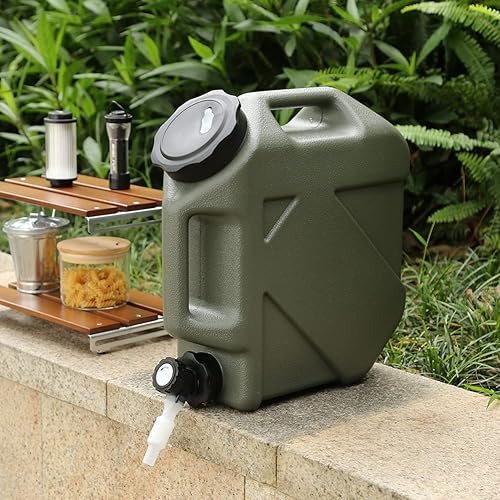 Miniatura 3 de Contenedores de almacenamiento de agua de 10 litros con espita, tanque de almacenamiento de agua para camping, jarra de agua portátil a prueba de