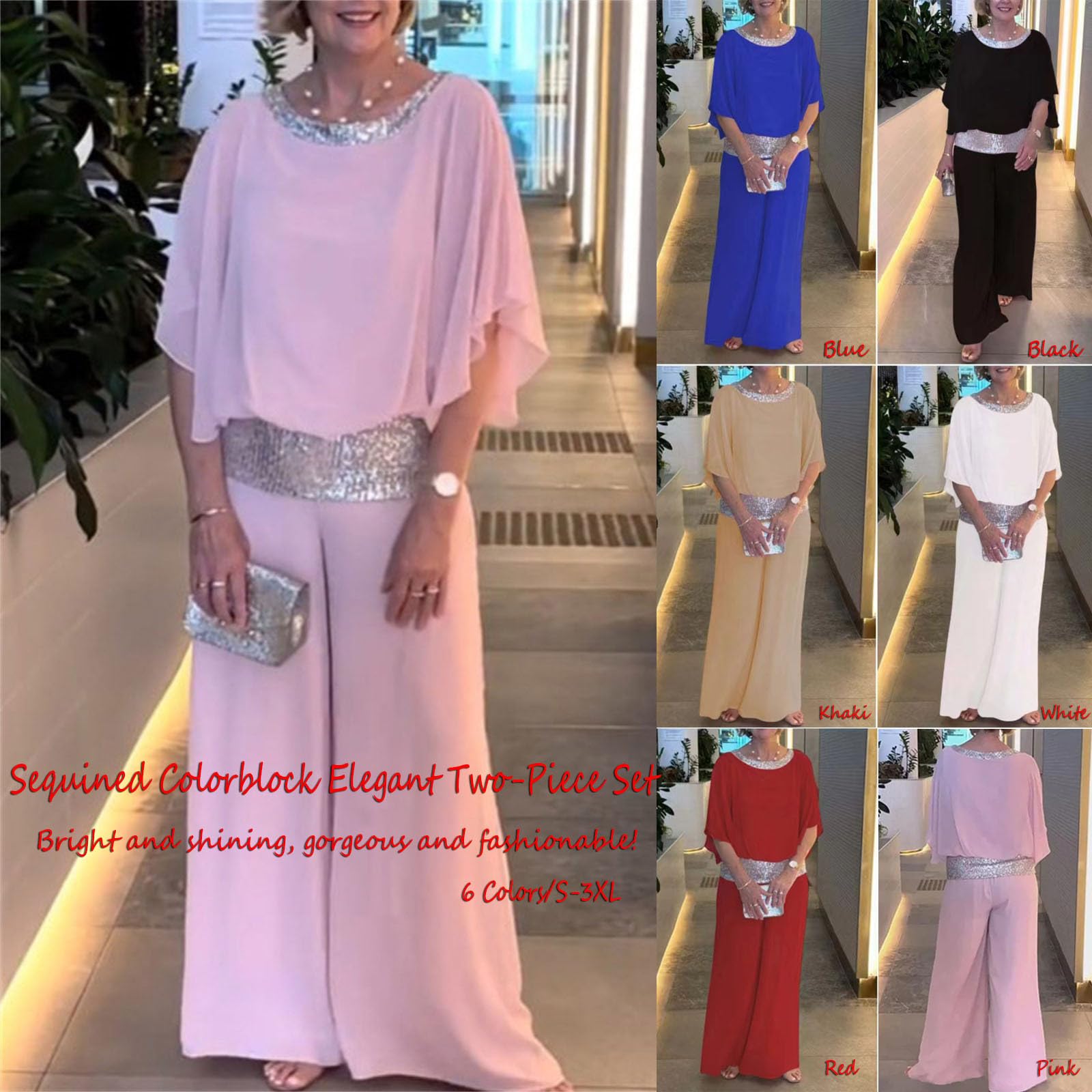 Elegancki dwuczęściowy zestaw z cekinami dla kobiet eleganckie cekinowe garnitury półformalne spodnie garnitury na wesele wieczorne przyjęcie