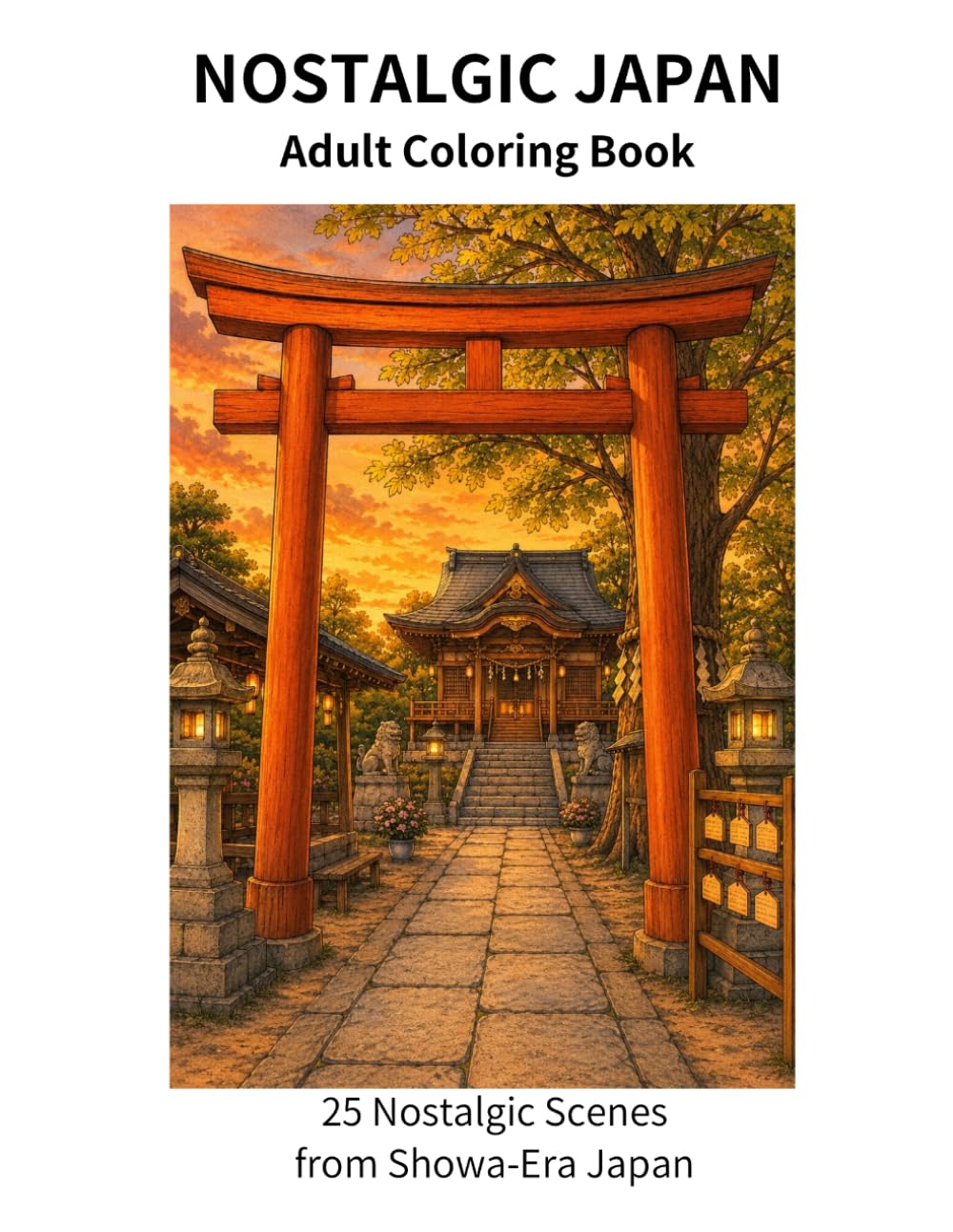 Nostalgic Japan Adult Coloring Book: 25 Nostalgic Scenes from Showa-Era Japan (Nostalgic Japan Coloring Book Series)