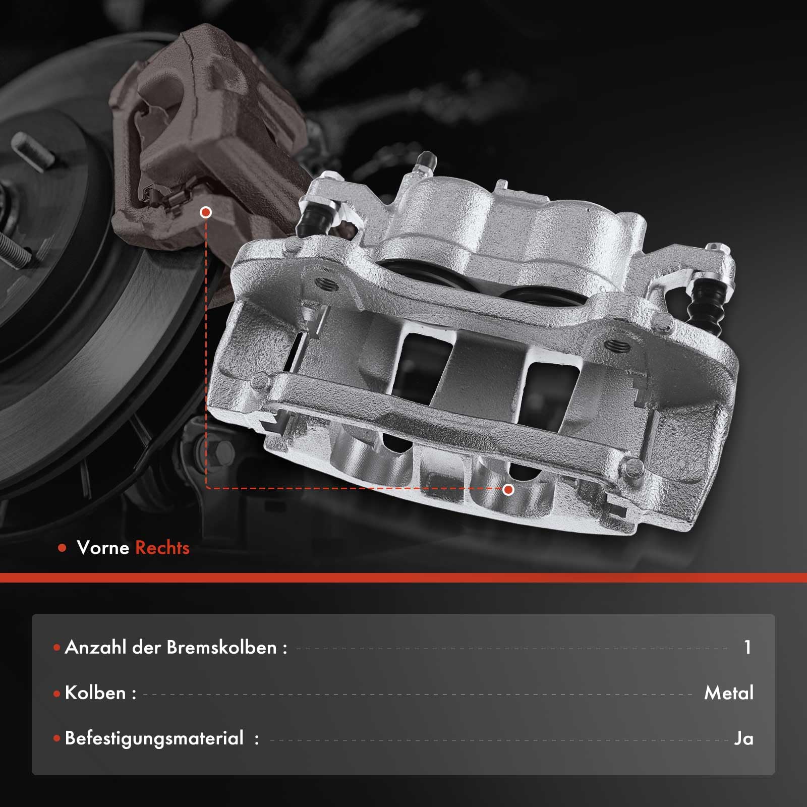 Frankberg 1 x brake calliper front left compatible with Grand  