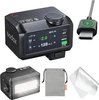 【日本語取扱説明書付き】Godox iT30Pro S カメラフラッシュ｜タッチ式カラー液晶搭載｜TTLオンカメラフラッシュ｜コンパクトながら高性能｜フル発光560回｜2.4GHz無線マスター＆スレーブ対応｜S1/S2光制御｜GODOX IT30 PRO S for Sony｜わずか120gの軽量設計 (ブラック)
