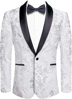 Stylish Men Suit Jacket Blazer Shawl Lapel One Button Slim Fit Long Sleeve Jacket Tuxedo Party Dinner