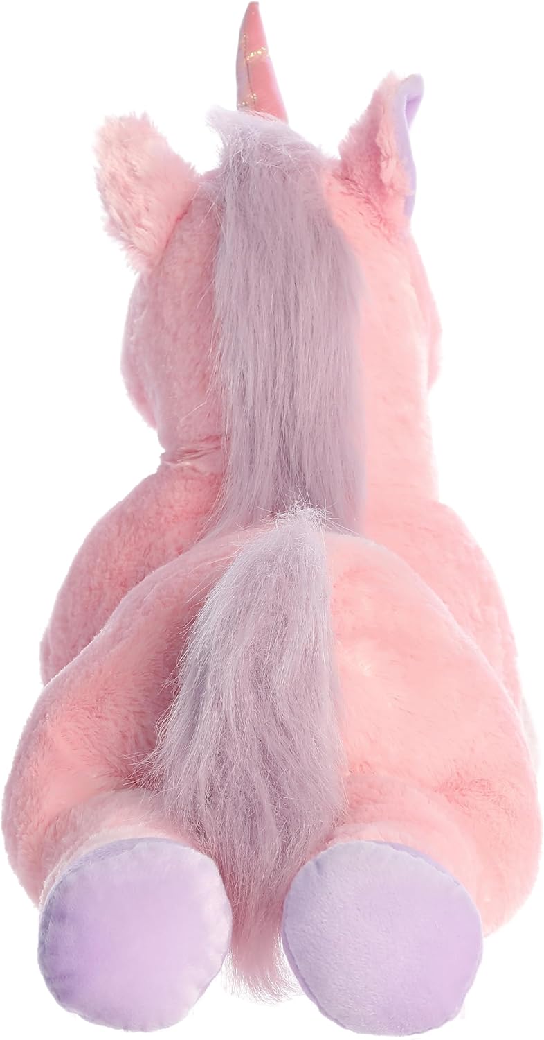 Aurora® Snuggly Super Flopsie™ Celestia™ Stuffed Animal - Large Size for Giant Cuddles - Perfect for Decorating Rooms and Birthday Gifts - Pink 28 Inches