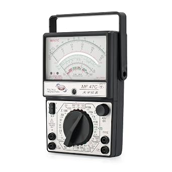 Mechanical Multimeter, Mf47 Analog Pointer Multimeter Ac/Dc Voltage/Current/Resistance/Capacitance Meter With Anti-Burn Buzzer 0-2500V,0-10K Ohm,0-10A