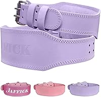 Vista 13 de Jaffick Cinturón de levantamiento de pesas para mujer, cinturones de cuero para gimnasio, cintura baja, soporte de espalda para mujeres y hombres