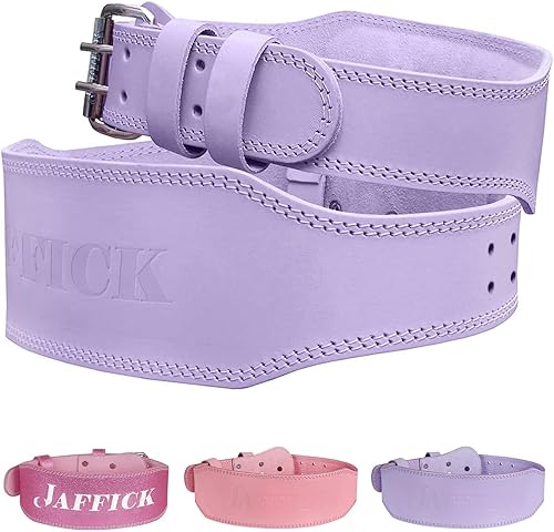 Miniatura 1 de Jaffick Cinturón de levantamiento de pesas para mujer, cinturones de cuero para gimnasio, cintura baja, soporte de espalda para mujeres y hombres,