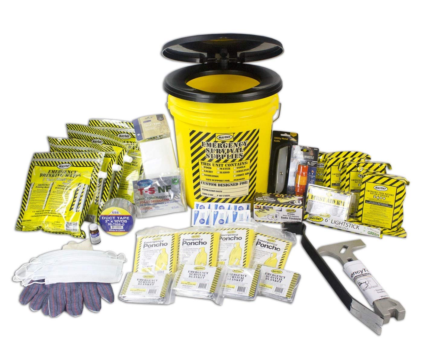 Mayday 13040 Deluxe 4 Person Honey Bucket Emergency Kit - Amazon.com