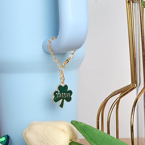 Miniatura 5 de 5 fundas de popote para el día de San Patricio para copa Stanley de 30 y 40 onzas, 0.394 in, tapa protectora de popote de silicona con 3 piezas de