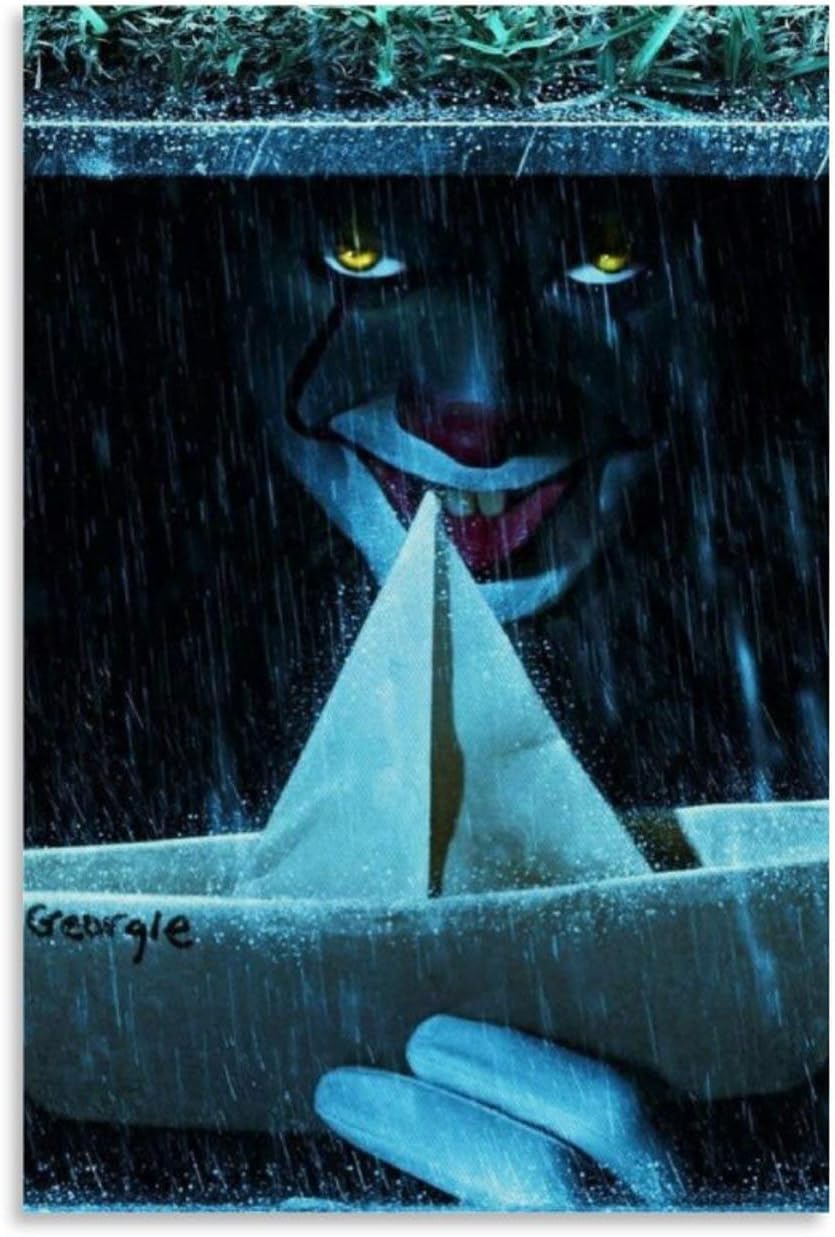xiaoqiangPennyWise in The Sewer Poster Decorative Painting Canvas Wall Art Living Room Posters Bedroom Painting 16x24inch(40x60cm)