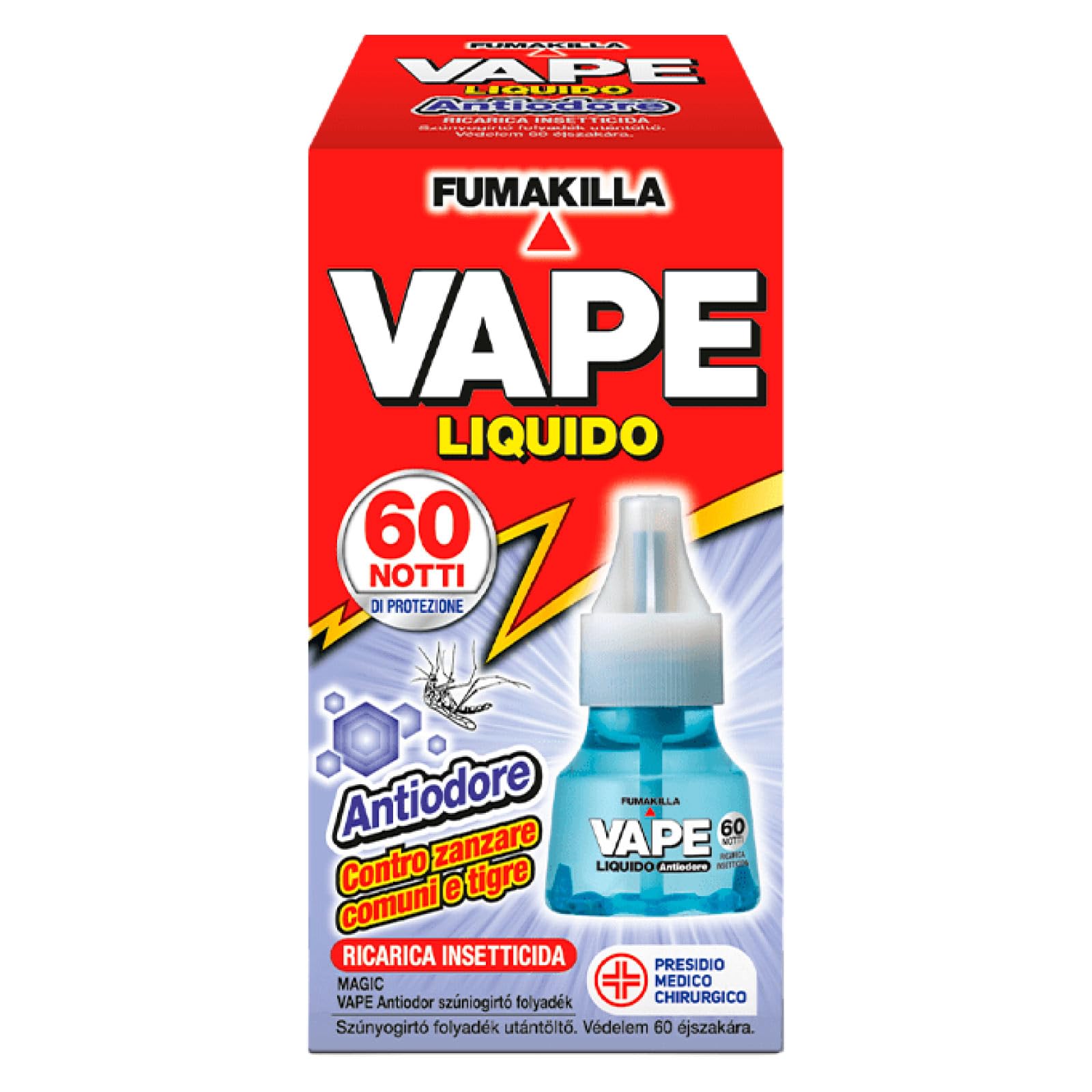 vape liquido diffusore fa male Vape Specialist Ricarica Liquida Antiodore, Protegge da Zanzare e Combatte  Odori di Umidità e Chiuso, 60 Notti, 1 Unità : Amazon.it: Giardino e  giardinaggio main image 1