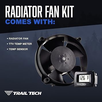 Trail Tech Universal Radiator/Oil Cooler, Black, (732-FNA1)
