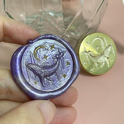 Miniatura 3 de YOKIOU Sello de cera de repuesto para cabeza de animal de ballena 3D, retro, antigua, para álbumes de recortes, para invitaciones de boda, fiesta,