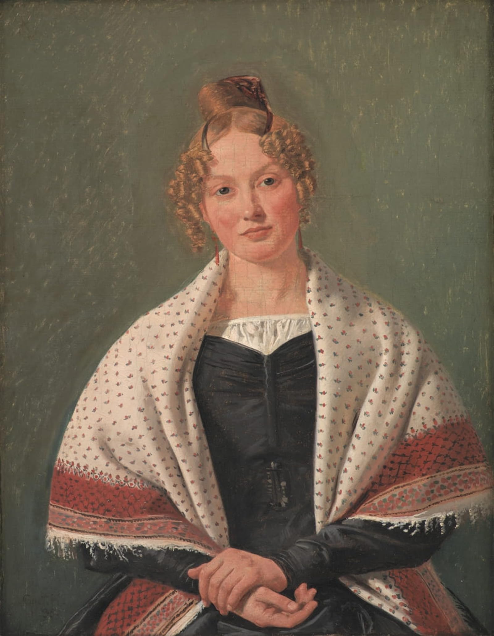 ARTXLXXBN Famous Art Print Poster Vintage Wall Art Portrait of Hanne Wanscher by Constantin Hansen Canvas Art Poster for Home Decor 60x90cm