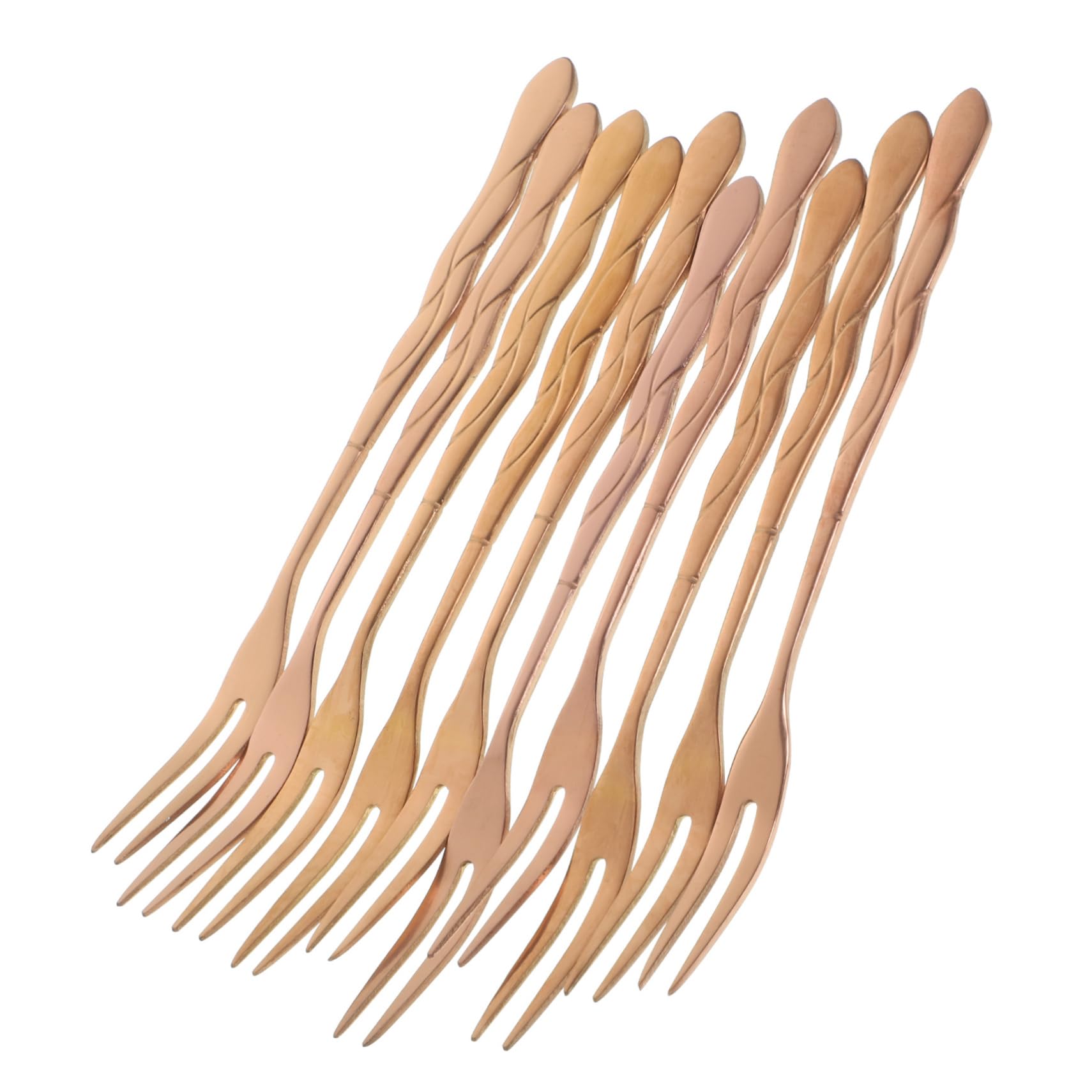 ABOOFAN 30 Piezas tenedor de puntas para comer tenedor de té aperitivos selecciones de frutas para la fiesta palillos de frutas reutilizables Acero inoxidable cóctel de postre