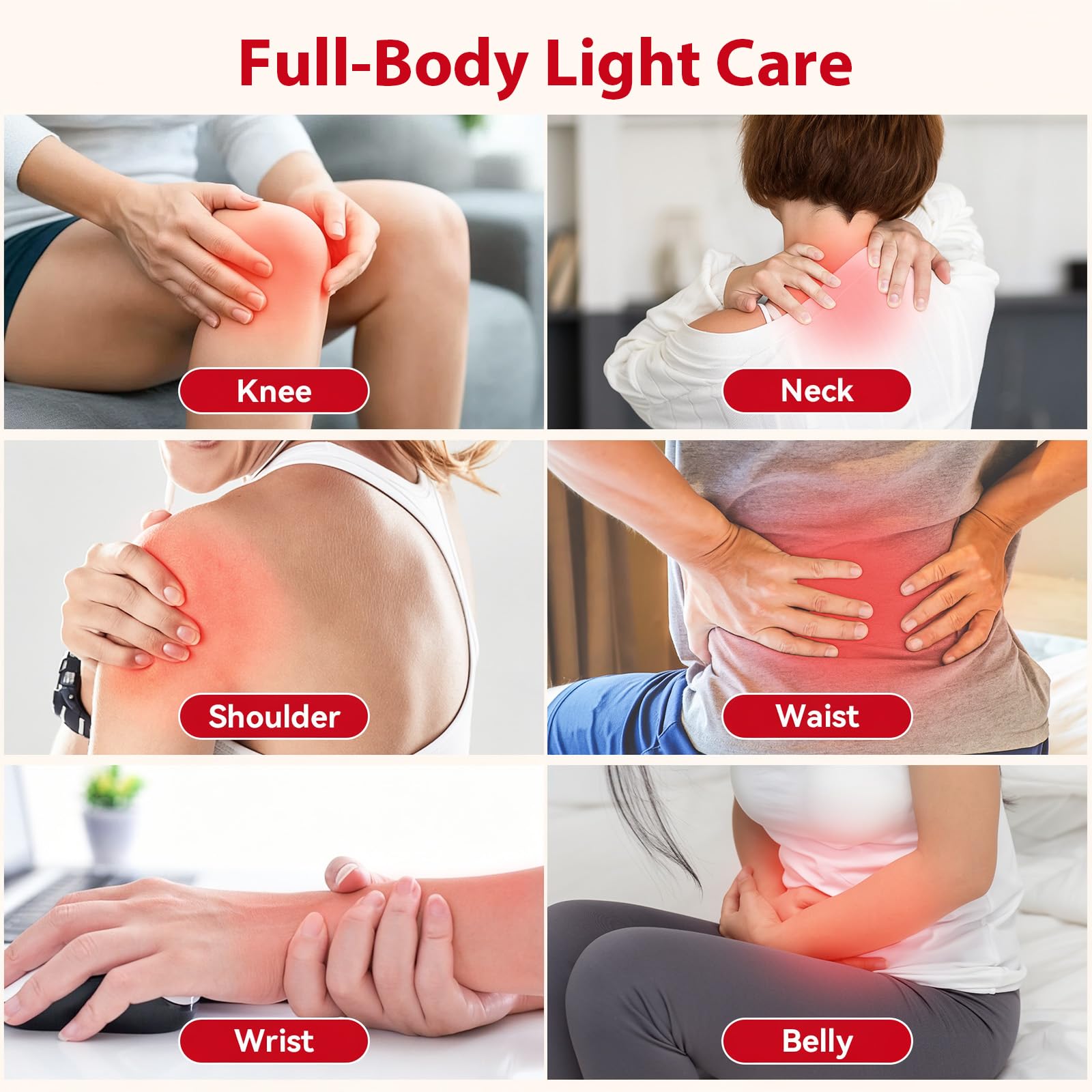 Red Light Therapy for Face Body, 2-in-1 Red Light Panel Device with Belt, 660nm & 850nm Near Infrared Light Therapy Lamp with Remote Control, 5 Adjustable Brightness & Timer for Skin Care, Relaxation