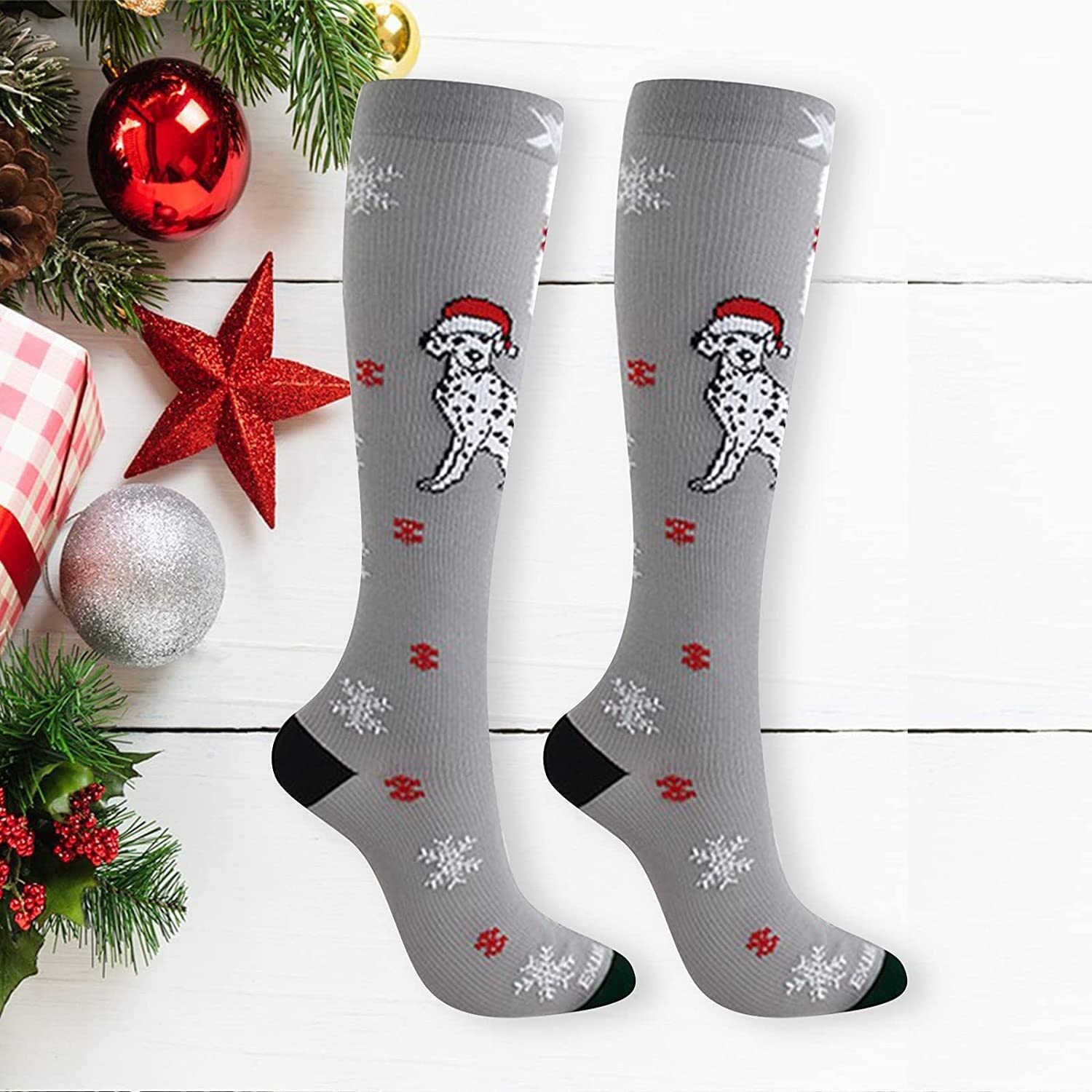 Habrur Calzini Invernali Termici Le Donne Lavorano A Maglia I Calzini Alti, Ragazze Al Ginocchio Caldo Natale Lungo Sopra Le Calze Da Donna