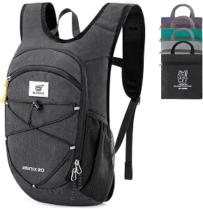 SKYSPER Foldable Hiking Backpack 15L/20L Lightweight Packable Daypack with Chest Strap Small Travel Bagpack for Women Men