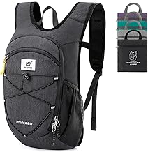 SKYSPER 15L/20L Lightweight Folding Backpack, Hiking Backpack with Chest Strap Foldable Backpack for Travel, Small Backpack for Men and Women