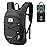 SKYSPER 20L Foldable Hiking Backpack Lightweight Packable Travel Daypack with Chest Strap Small Outdoor Folding Back Pack Collapsible Bag for Women Men (Black)