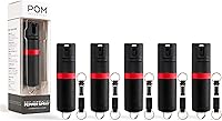 Vista 30 de POM Premium Pepper Spray Keychain, Quick Release Access Flip Top Safety, Police Grade OC Formula with UV Marking Dye, 25 Precision Bursts, 10 Foot