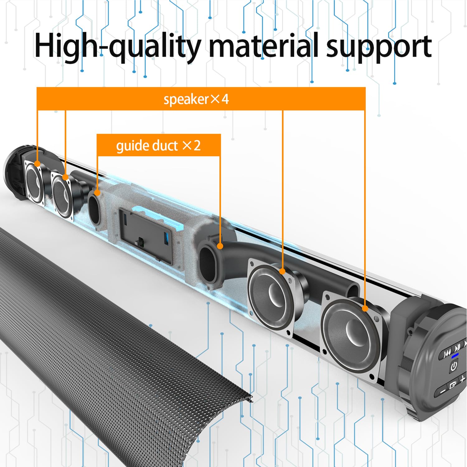 INFIBLA Sound Bar TV 22 in - Home Theater Black - Dettaglio