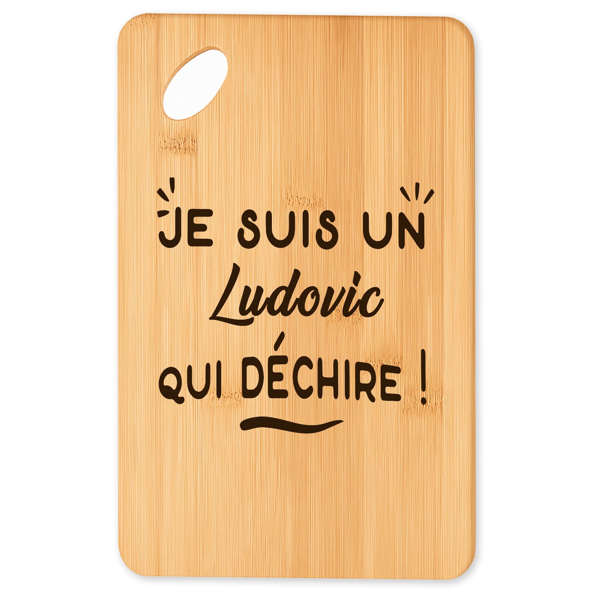 Cadeau original pour homme planche Ludovic apéro et barbecue