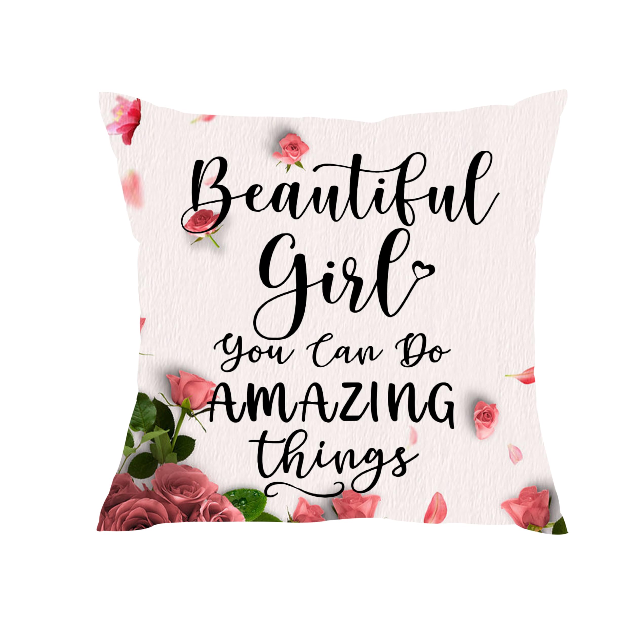 Kriftonbeautiful Girl You Can Do Amazing Things Funny Throw Pillow |  Desertcart Seychelles, image size:2500x2500